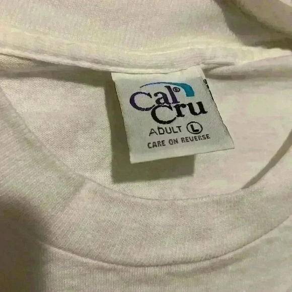 Vintage size L Teacher T shirt Cal Cru 100% pre shrunk cotton Back to School - Picture 4 of 5